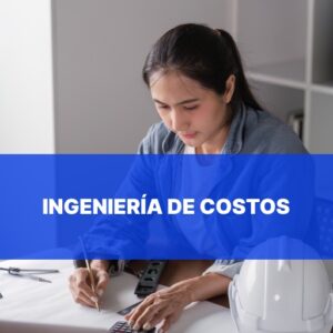 Ingeniera calculando costos