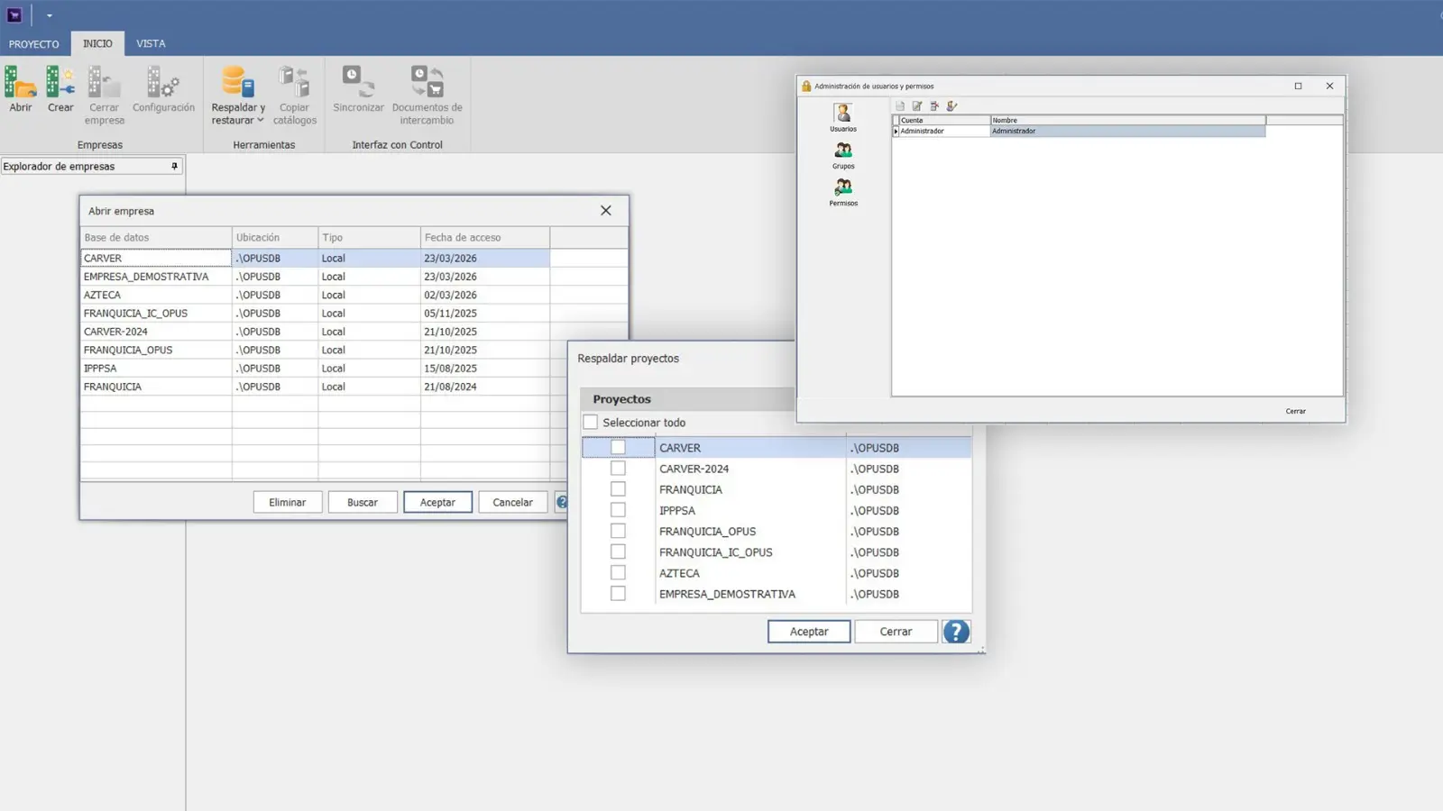 Creación y configuración de perfil de empresas y proveedores para materiales de construcción